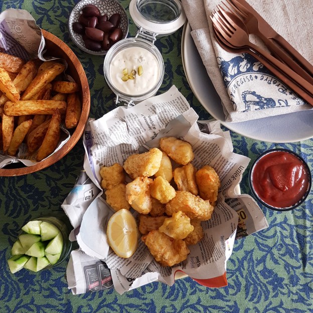 beer battered cod loin with lemon aioli remoulade