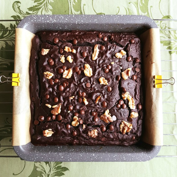 the best healthy coffee walnut brownies