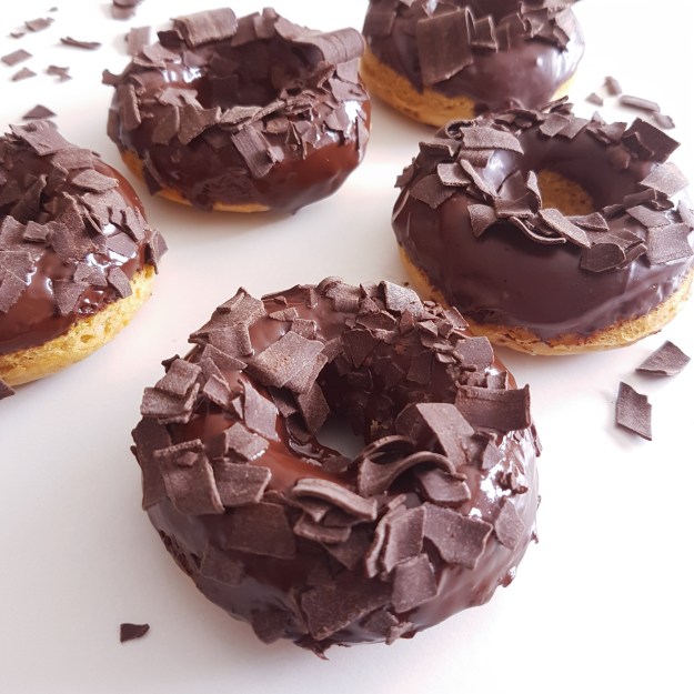brown butter vanilla donuts with chocolate frosting