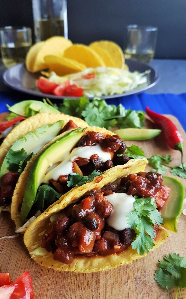 Smokey Black Bean Sweet Potato Tacos